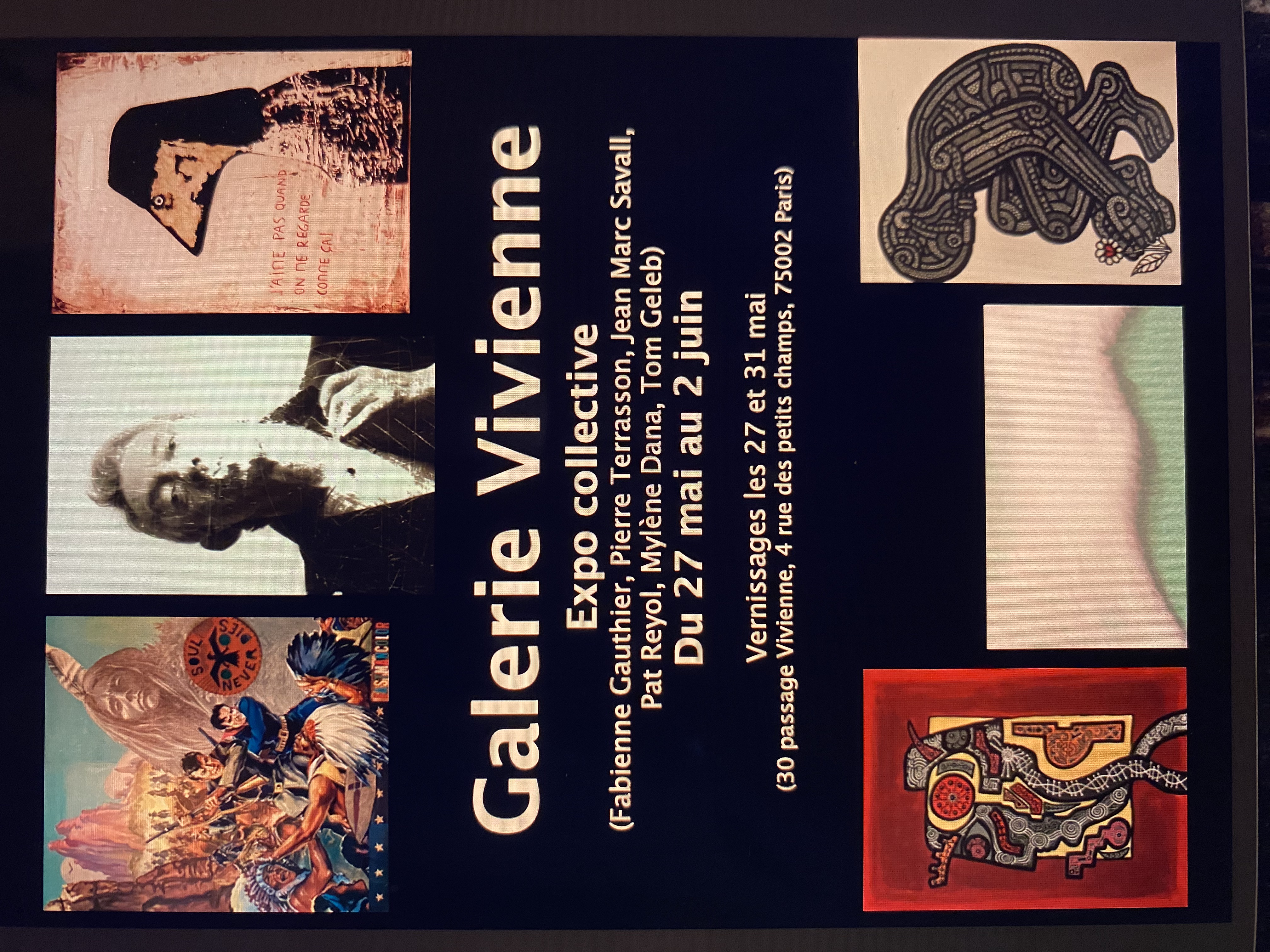 Nouvelle expo à la galerie Vivienne du 27 mai au 2 juin